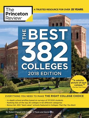 cover image of The Best 382 Colleges, 2018 Edition